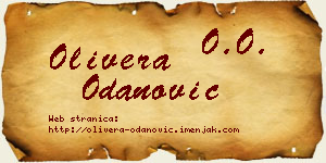 Olivera Odanović vizit kartica